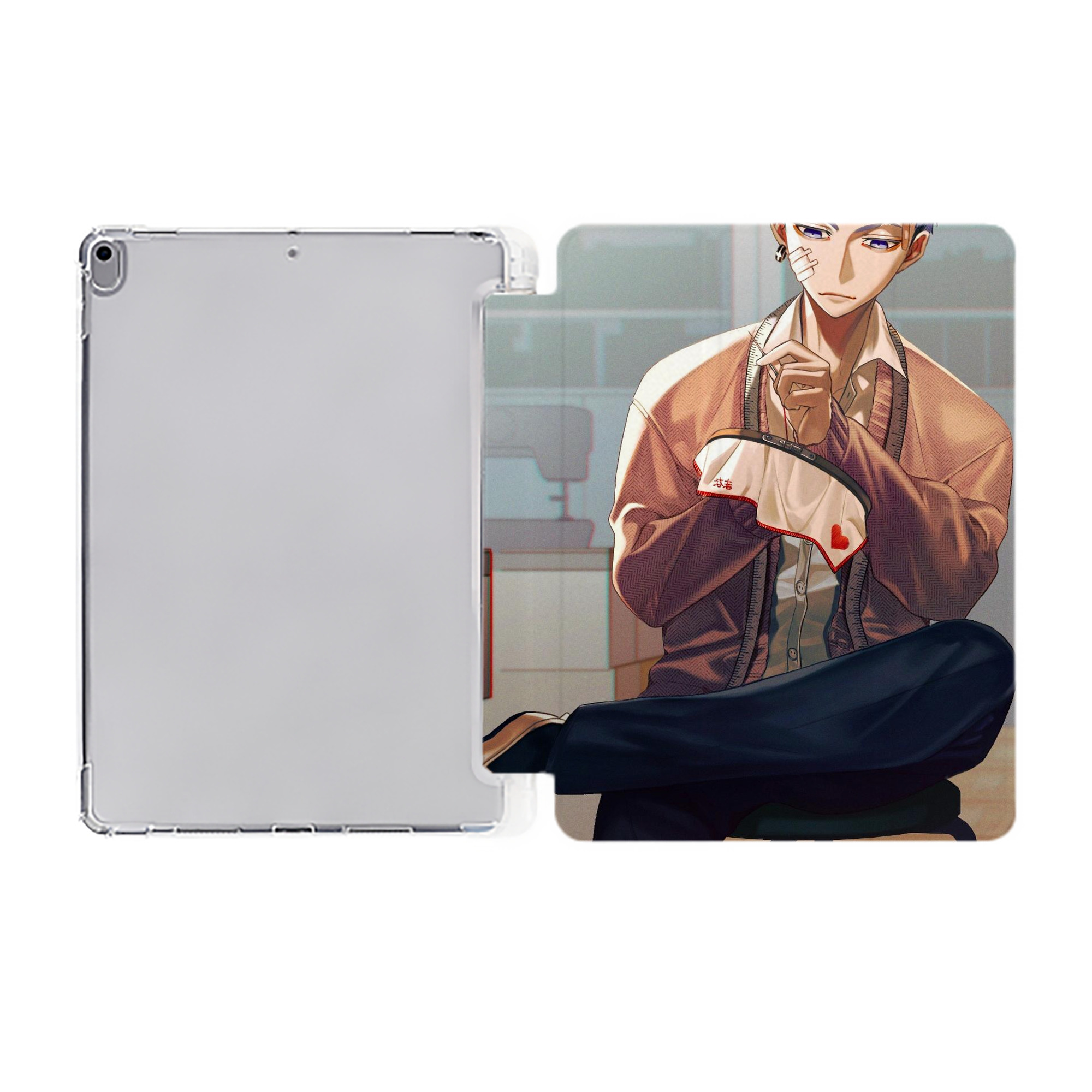 （画像用） 東京リベンジャーズ Tokyo Revengers IPad ケース ペン収納付き 三つ折りスタンド PUレザー×シリコン 対応機種9.5/10.5/10.9インチ